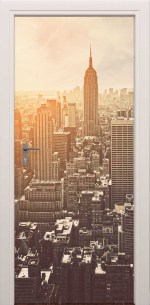 Deursticker uitzicht New York